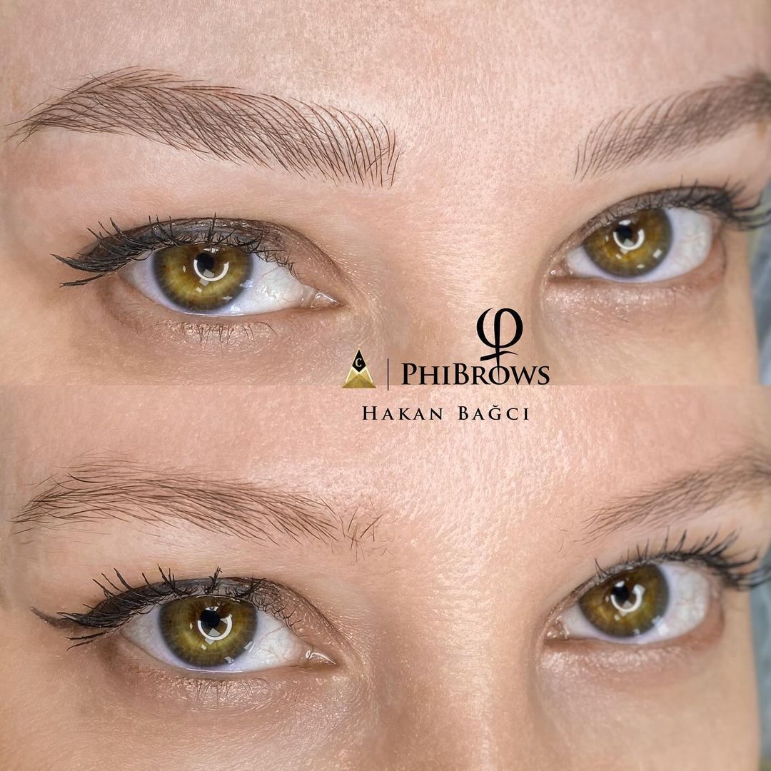 Powder brows — Before / After · Hakan Bağcı